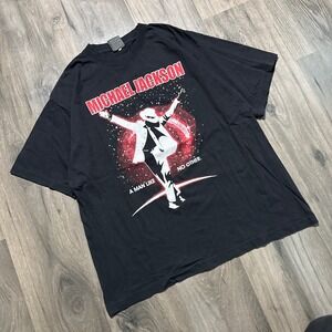 Michael Jackson Man Like No Other Huge Graphic Streetwear T Shirt Black Mens XL